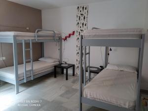 a room with two bunk beds in a room at Granada Old Town Hostel in Granada