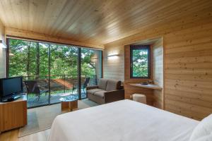 TV a/nebo společenská místnost v ubytování Park Hotel Olimpia