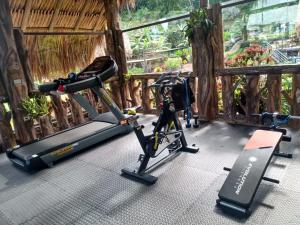Fitness centrum a/nebo fitness zařízení v ubytování Rancho Ecoturistico el Faro