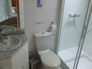 オンフルールにあるGite les Orchidéesのバスルーム(トイレ、シャワー、シンク付)