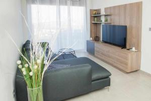 TV a/nebo společenská místnost v ubytování Light and Modern Sea View Apartment