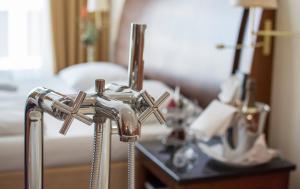 Postel nebo postele na pokoji v ubytování Hotel Glöcklhofer
