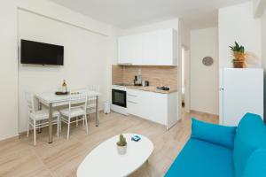 Kuchyň nebo kuchyňský kout v ubytování (Apt.1) Lofos Apartments in Vergia Halkidiki