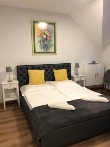 Postel nebo postele na pokoji v ubytování Tóranéző Ház