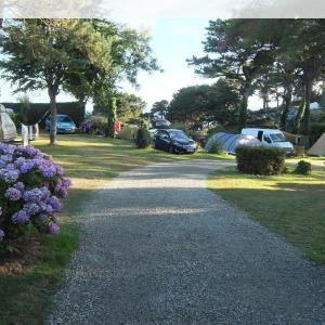 Zahrada ubytování Les Hortensias grande tente familiale deux chambres et séjour vue mer sur camping nature