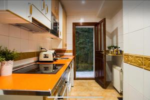 Virtuvė arba virtuvėlė apgyvendinimo įstaigoje Centro Monumental Parking opcional Aire acondicionado