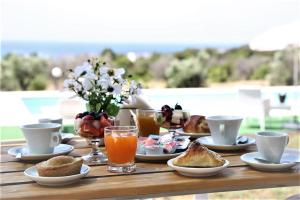 Morgenmad for gæster der bor på Villa Stella
