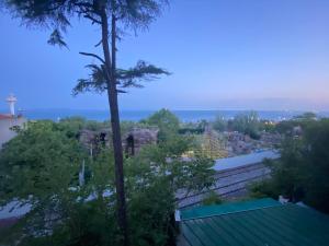una vista del océano desde el techo de una casa en Marmara House&Apartments, en Estambul