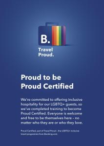 a sign that says proud to be product certified at The Duplex with Air Conditioning & Private Deck Area in Margate