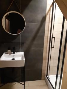 Koupelna v ubytování Hosteria na Mazurach