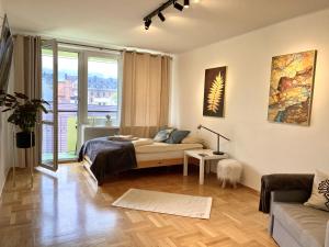 Posteľ alebo postele v izbe v ubytovaní Uroczy Apartament 50 metrów od Krupówek, 2 osobne sypialnie