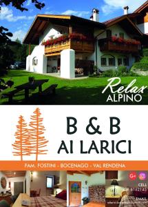 Certifikát, hodnocení, plakát nebo jiný dokument vystavený v ubytování B&B Ai Larici