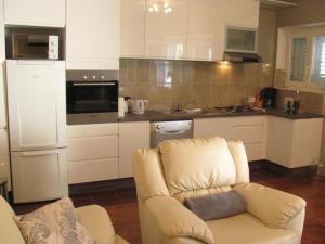Kuchyň nebo kuchyňský kout v ubytování Apartment in Korcula with sea view, terrace, air conditioning, Wi-Fi (4695-1)