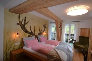 Rúm í herbergi á Wuerttemberger Haus - Hütte