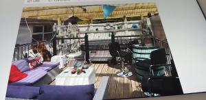 a view of a living room on a boat at Braeside B&B in Bushmills