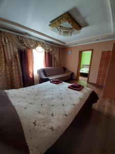 Säng eller sängar i ett rum på Карпатія