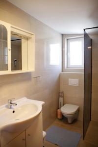 Koupelna v ubytování Apartment in Lopar with sea view, balcony, air conditioning, WiFi (4855-1)