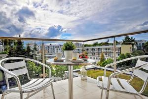 Balkón alebo terasa v ubytovaní Apartament 200m od plaży DOBRUK APARTAMENTY w DIWA SPA 4 gwiazdki