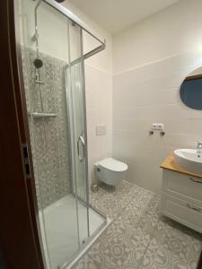 Vannituba majutusasutuses Apartmány V uličce Frymburk