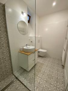 Vannituba majutusasutuses Apartmány V uličce Frymburk