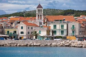 a view of a town from the water at Room in Vodice with balcony, air conditioning, Wi-Fi (4826-3) in Vodice