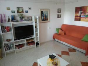 TV a/nebo společenská místnost v ubytování Apartment in Sabunike with Terrace, Air conditioning, Wi-Fi, Washing machine (231-1)