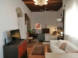 Telewizja i/lub zestaw kina domowego w obiekcie La Guarida de Vejer Casa Rural