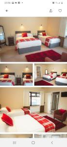 two pictures of a bedroom with two beds at Kayden House -1 in Killarney +6 photos