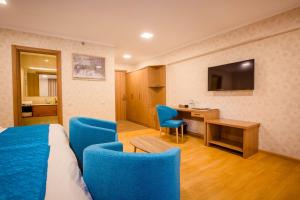 Gistola Hotel Mestia的电视和/或娱乐中心