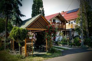 a house with a gazebo in the yard at Agroturystyka u Willima in Mechnica