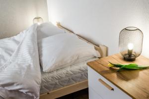 Cama o camas de una habitación en Daszówka Bieszczady