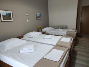 Letto o letti in una camera di Ενοικιαζόμενα Δωμάτια Ενιπεύς- Rooms Enipeas