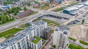 Widok z lotu ptaka na obiekt HollyŁódź Apartment NETFLIX