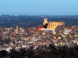a view of a city at night at Salita Martucci in Rossano