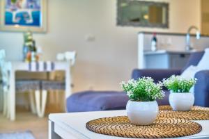 Kuchyňa alebo kuchynka v ubytovaní Luxury Seaside Apartment by Litto