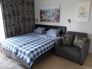 Postel nebo postele na pokoji v ubytování Sunny Beach Apartment