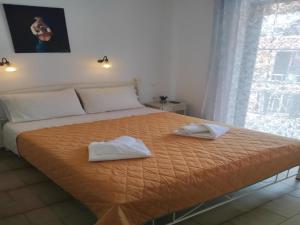 Tempat tidur dalam kamar di Rio Grande Rooms