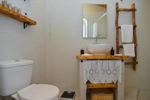 A bathroom at Rhodes Archangelos Traditional village house in with private yard