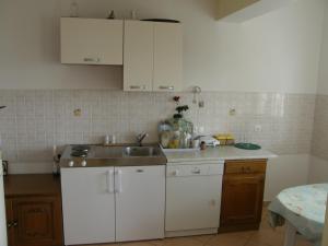 Kuchyňa alebo kuchynka v ubytovaní Apartment in Duce with sea view, terrace, air conditioning, washing machine (595-1)