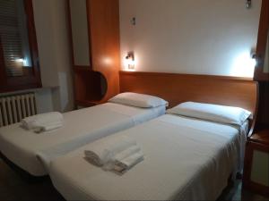 Postel nebo postele na pokoji v ubytování Albergo Italia