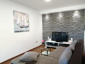 TV a/nebo společenská místnost v ubytování Apartment Karla