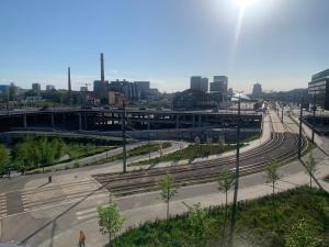 Widok na miasto Łódź z tego apartamentu