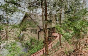 an old house in the middle of the woods at Lanfyne Ayr in Waynesville