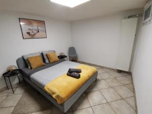Postel nebo postele na pokoji v ubytování Yellow Dream Corner Gex