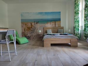 Łóżko lub łóżka w pokoju w obiekcie Apartamenty Bulwar Nadmorski, Ustka