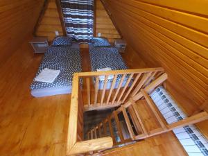 an overhead view of a staircase in a cabin at Трембіта in Rakhiv