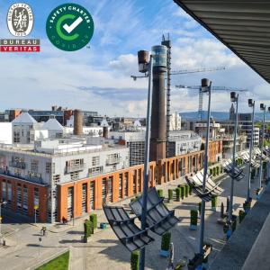 Uma visão geral de Dublin ou uma vista da cidade tirada do hotel