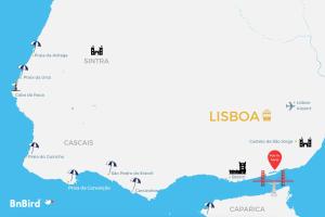 um mapa da Bósnia e Herzegovina em Estrela Modern Flat @ Infante Santo em Lisboa