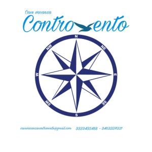 a logo for a concertina center with a star at Case vacanza Controvento in Palermo