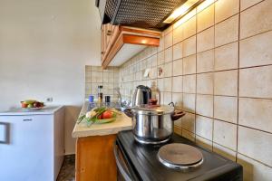 Kuchyň nebo kuchyňský kout v ubytování Adonis Apartments